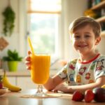 Batido de proteínas para el crecimiento infantil